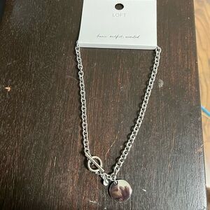 LOFT Silver Toggle Necklace